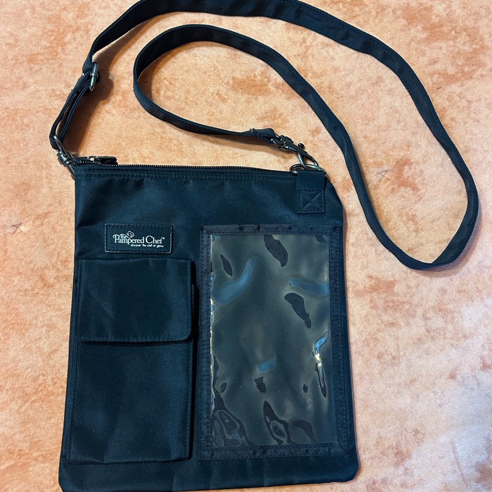 Pampered Chef Black Crossbody Bag